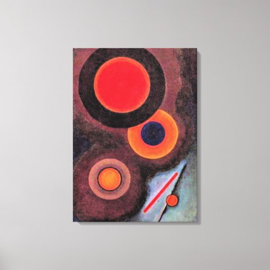 Kandinsky - Compositie met cirkels Canvas Afdruk (Voorkant)