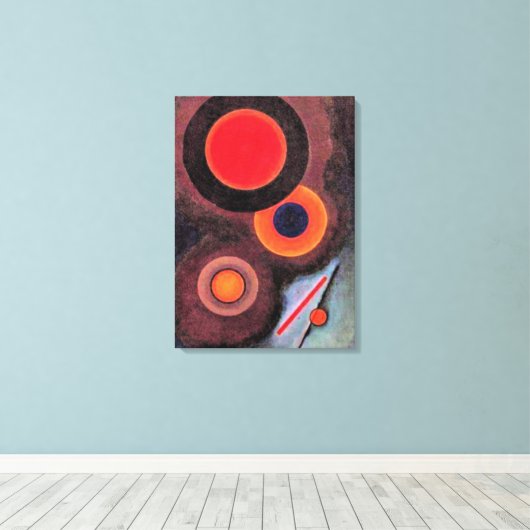 Kandinsky - Compositie met cirkels Canvas Afdruk (Insitu (Houten vloer))