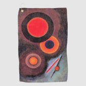 Kandinsky - Compositie met Cirkels Golfhanddoek (Voorkant)