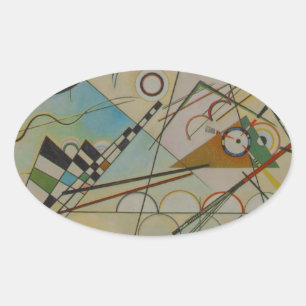 Kandinsky Compositie VIII Ovale Sticker