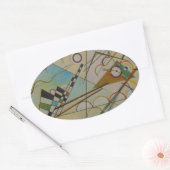 Kandinsky Compositie VIII Ovale Sticker (Envelop)