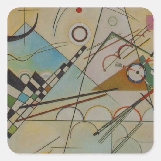 Kandinsky Compositie VIII Vierkante Sticker (Voorkant)