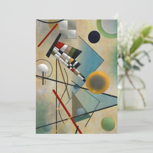 Kandinsky Composition Abstract schilderen Feestdagenkaart (Staand voorkant)