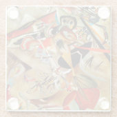 Kandinsky Composition Abstract schilderen Glazen Onderzetter (Achterkant)