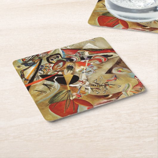 Kandinsky Composition Abstract schilderen Kartonnen Onderzetters (Schuin)