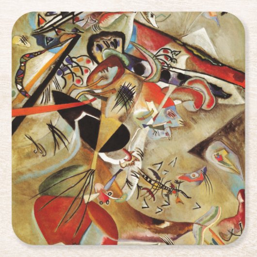 Kandinsky Composition Abstract schilderen Kartonnen Onderzetters (Voorkant)