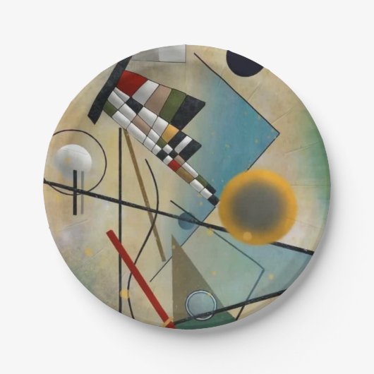 Kandinsky Composition Abstract schilderen Papieren Bordje (Voorkant)