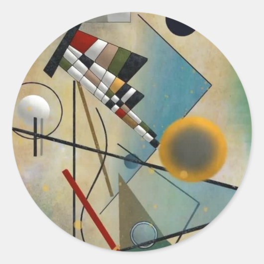 Kandinsky Composition Abstract schilderen Ronde Sticker (Voorkant)