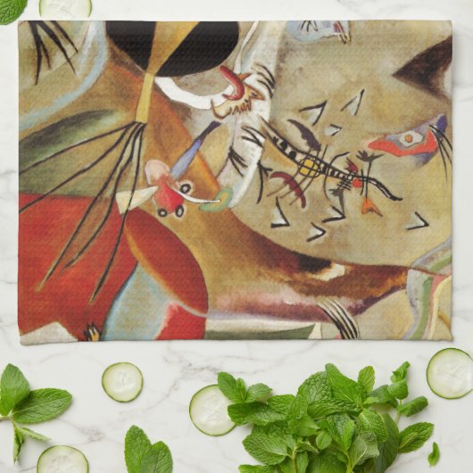 Kandinsky Composition Abstract schilderen Theedoek (Gevouwen)