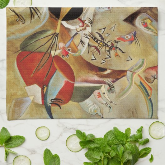 Kandinsky Composition Abstract schilderen Theedoek (Gevouwen)