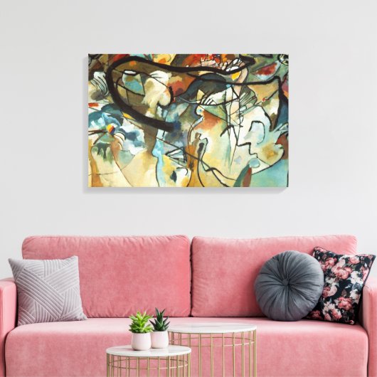 Kandinsky Composition V Abstract schilderen Canvas Afdruk (Insitu (Woonkamer))