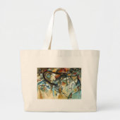 Kandinsky Composition V Abstract schilderen Grote Tote Bag (Voorkant)