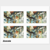 Kandinsky Composition V Abstract schilderen Rechthoekige Sticker (Vel)