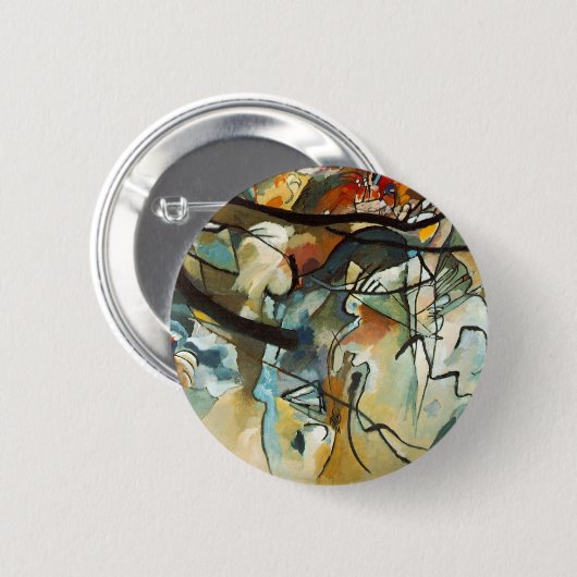 Kandinsky Composition V Abstract schilderen Ronde Button 5,7 Cm (Voorkant /achterkant)