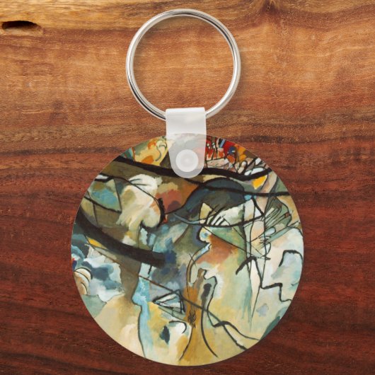 Kandinsky Composition V Abstract schilderen Sleutelhanger (Voorkant)