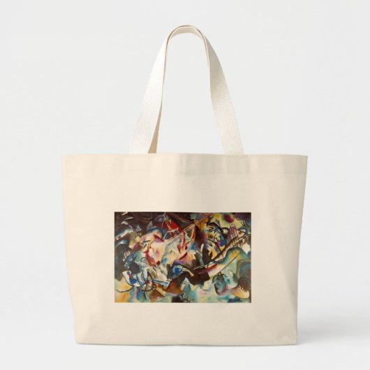 Kandinsky Composition VI Abstract schilderen Grote Tote Bag (Voorkant)