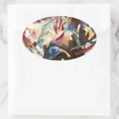 Kandinsky Composition VI Abstract schilderen Ovale Sticker (Tas)