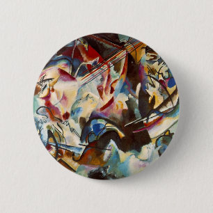 Kandinsky Composition VI Abstract schilderen Ronde Button 5,7 Cm
