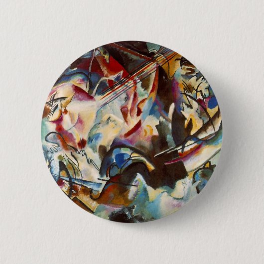 Kandinsky Composition VI Abstract schilderen Ronde Button 5,7 Cm (Voorkant)