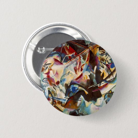 Kandinsky Composition VI Abstract schilderen Ronde Button 5,7 Cm (Voorkant /achterkant)