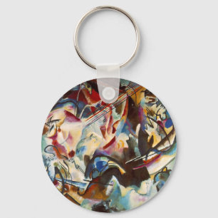 Kandinsky Composition VI Abstract schilderen Sleutelhanger