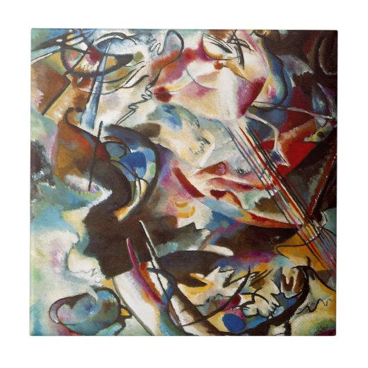 Kandinsky Composition VI Abstract schilderen Tegeltje (Voorkant)