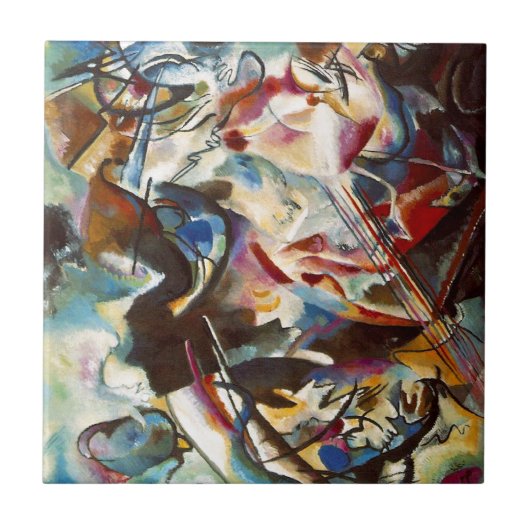 Kandinsky Composition VI Abstract schilderen Tegeltje (Voorkant)