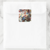 Kandinsky Composition VI Abstract schilderen Vierkante Sticker (Tas)