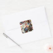 Kandinsky Composition VI Abstract schilderen Vierkante Sticker (Envelop)