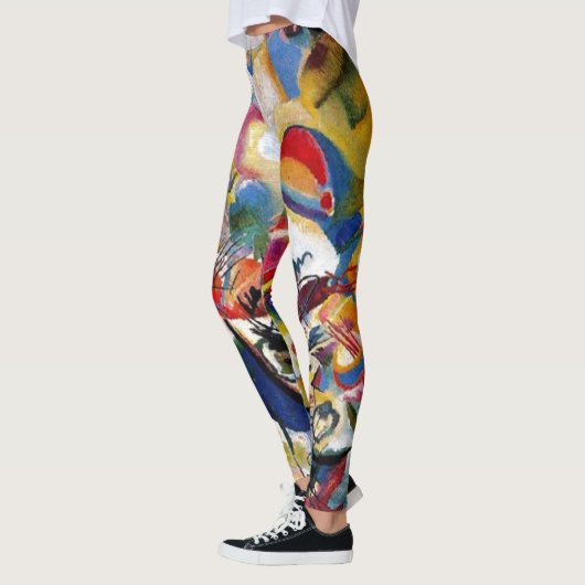 Kandinsky Composition VII Abstract schilderen Leggings (Links)