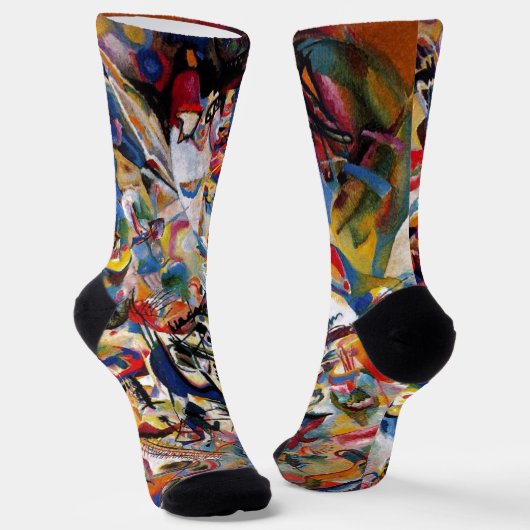 Kandinsky Composition VII Abstract schilderen Sokken (Gebogen)
