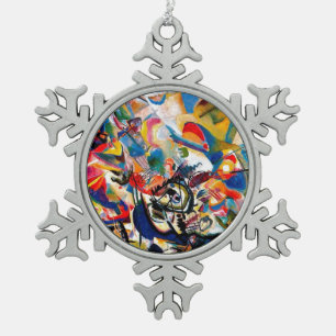 Kandinsky Composition VII Abstract schilderen Tin Sneeuwvlok Ornament