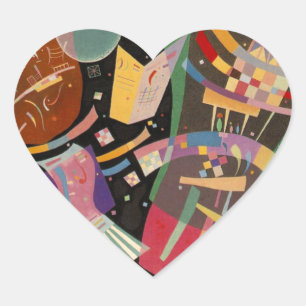 Kandinsky Composition X Abstract Kunstwerk Hart Sticker