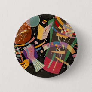 Kandinsky Composition X Abstract Kunstwerk Ronde Button 5,7 Cm