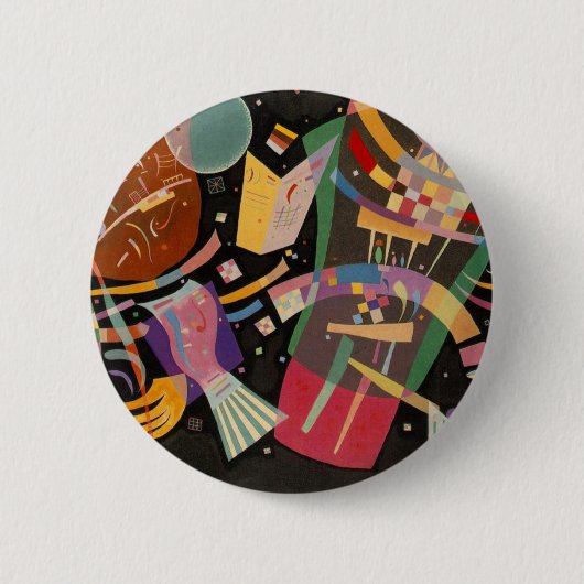 Kandinsky Composition X Abstract Kunstwerk Ronde Button 5,7 Cm (Voorkant)