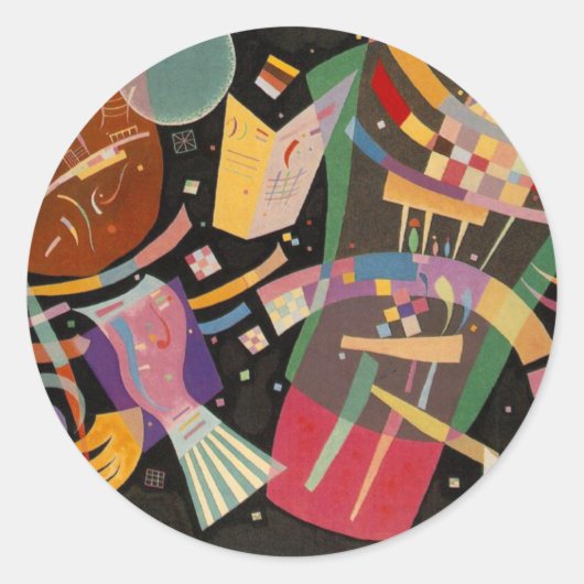 Kandinsky Composition X Abstract Kunstwerk Ronde Sticker (Voorkant)