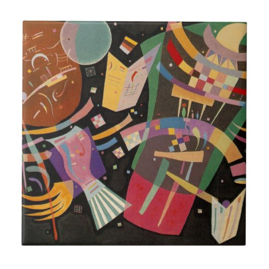 Kandinsky Composition X Abstract Kunstwerk Tegeltje (Voorkant)