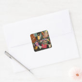 Kandinsky Composition X Abstract Kunstwerk Vierkante Sticker (Envelop)