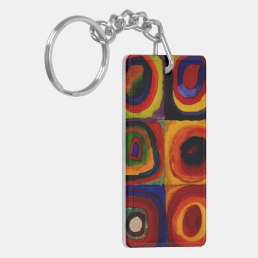Kandinsky - Concentrische Cirkels Sleutelhanger (Voorkant Links)
