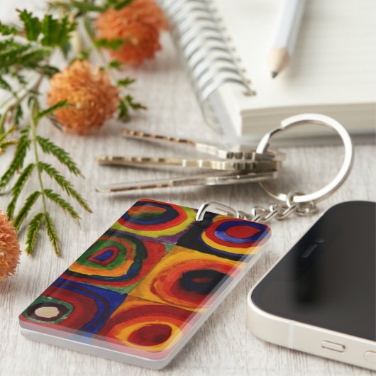 Kandinsky - Concentrische Cirkels Sleutelhanger (Voorkant Rechts)
