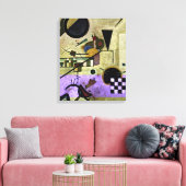 Kandinsky - Contrastende geluiden Canvas Afdruk (Insitu (Woonkamer))