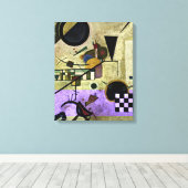 Kandinsky - Contrastende geluiden Canvas Afdruk (Insitu (Houten vloer))