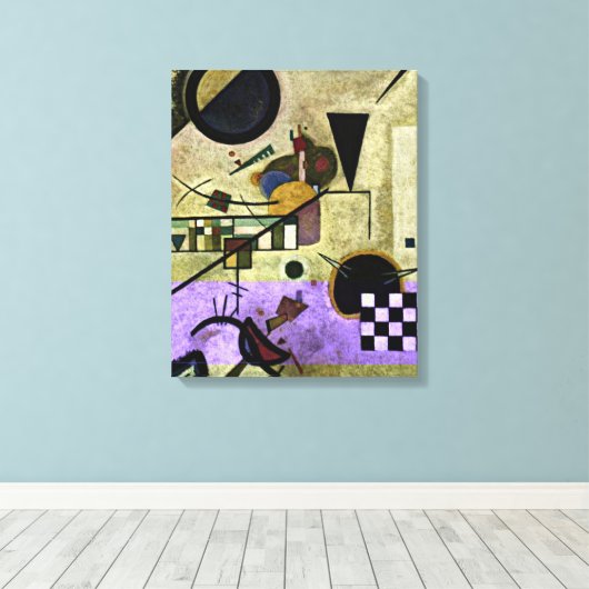 Kandinsky - Contrasterende Geluiden Canvas Afdruk (Insitu (Houten vloer))