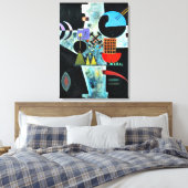 Kandinsky - Cross, abstracte kunst Canvas Afdruk (Insitu (Slaapkamer))