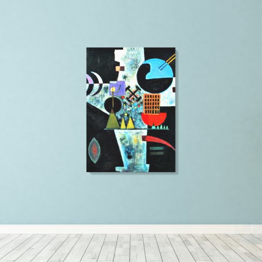 Kandinsky - Cross, abstracte kunst Canvas Afdruk (Insitu (Houten vloer))
