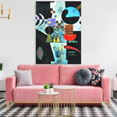 Kandinsky - Cross, abstracte kunst Canvas Afdruk (Insitu (Woonkamer))