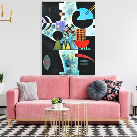 Kandinsky - Cross, abstracte kunst Canvas Afdruk (Insitu (Woonkamer))