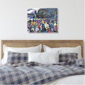Kandinsky - Das Bunte Leben (Het Kleurrijke Leven) Canvas Afdruk (Insitu (Slaapkamer))