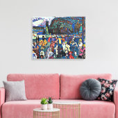 Kandinsky - Das Bunte Leben (Het Kleurrijke Leven) Canvas Afdruk (Insitu (Woonkamer))