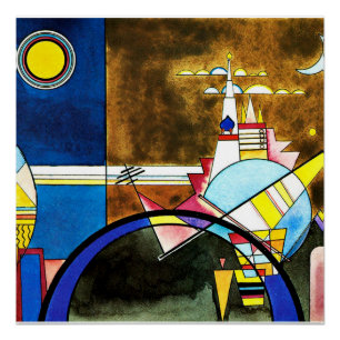 Kandinsky - De Grote poort van Kiev, abstracte kun Perfect Poster